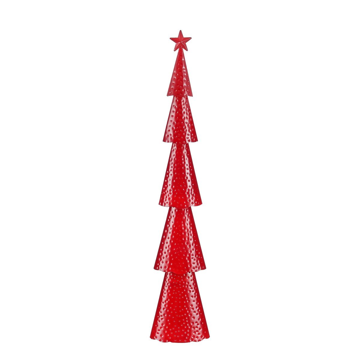 Roter Weihnachtsbaum aus Eisen – 91 cm Hoch | Deko für Fensterbank & Kamin