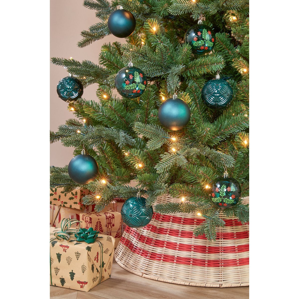 Weihnachtskugeln-Set 9-teilig Ø8 cm – Unzerbrechlich Grün