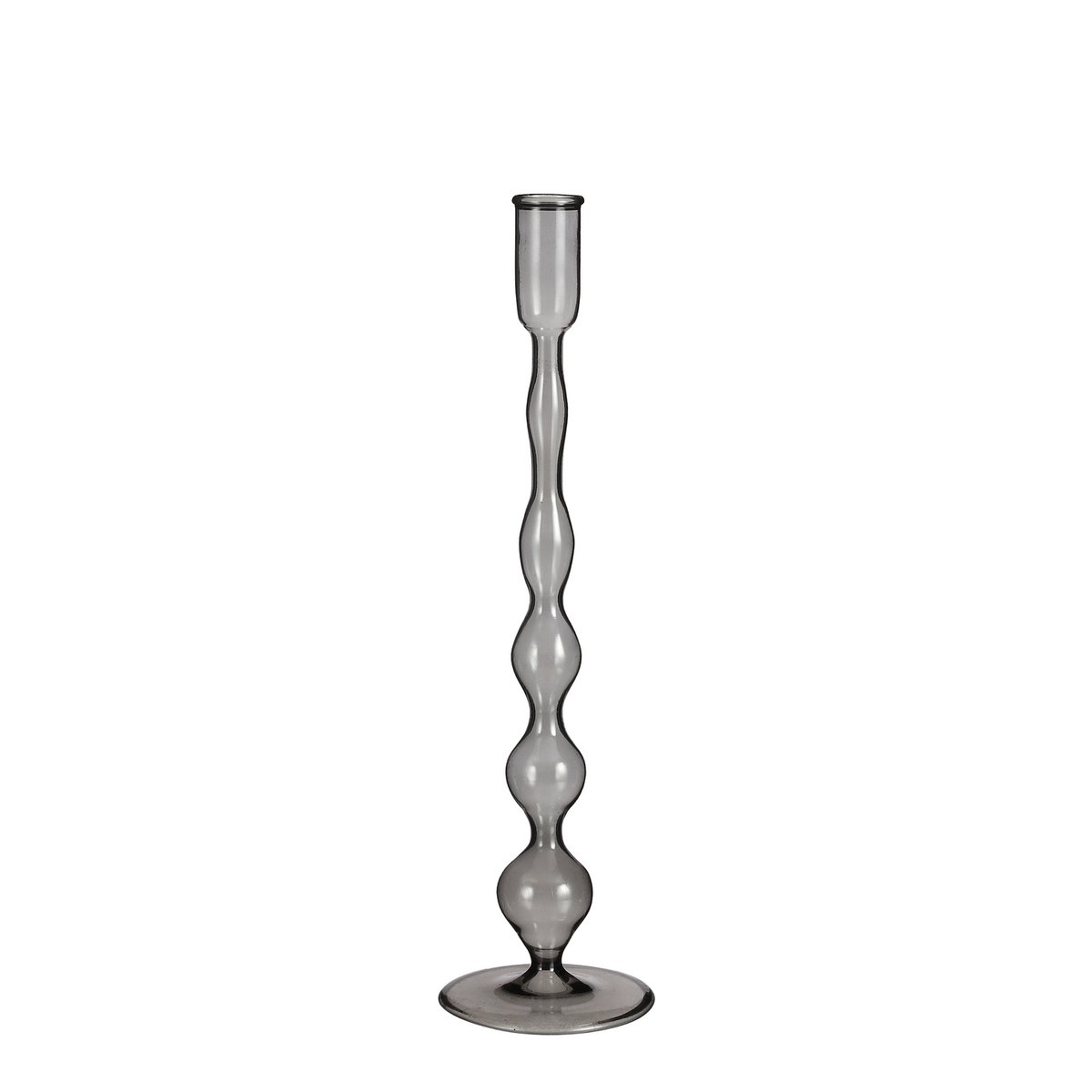 Glaskerzenhalter Trent – Dunkelgrau – 33 cm – Modern & Elegant