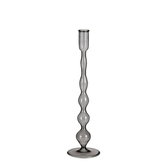 Glaskerzenhalter Trent – Dunkelgrau – 33 cm – Modern & Elegant