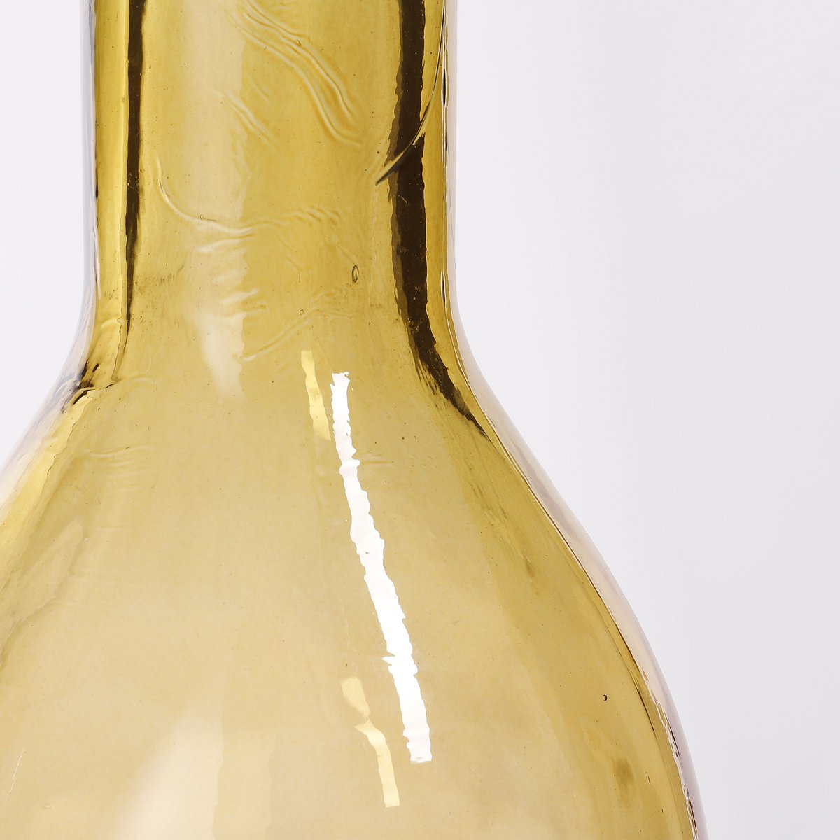 Rioja-Flaschenvase – H75 x Ø18 cm – recyceltes Glas – Ocker