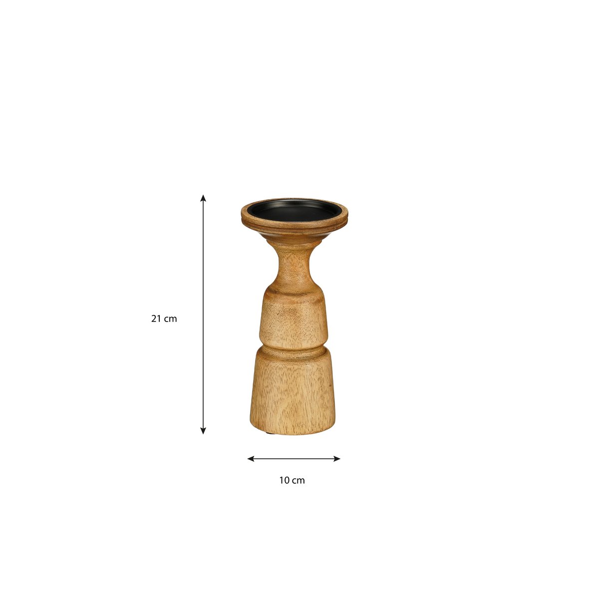 Kerzenhalter Nino aus Mangoholz – Rund Ø21 cm – Natürlich & Rustikal