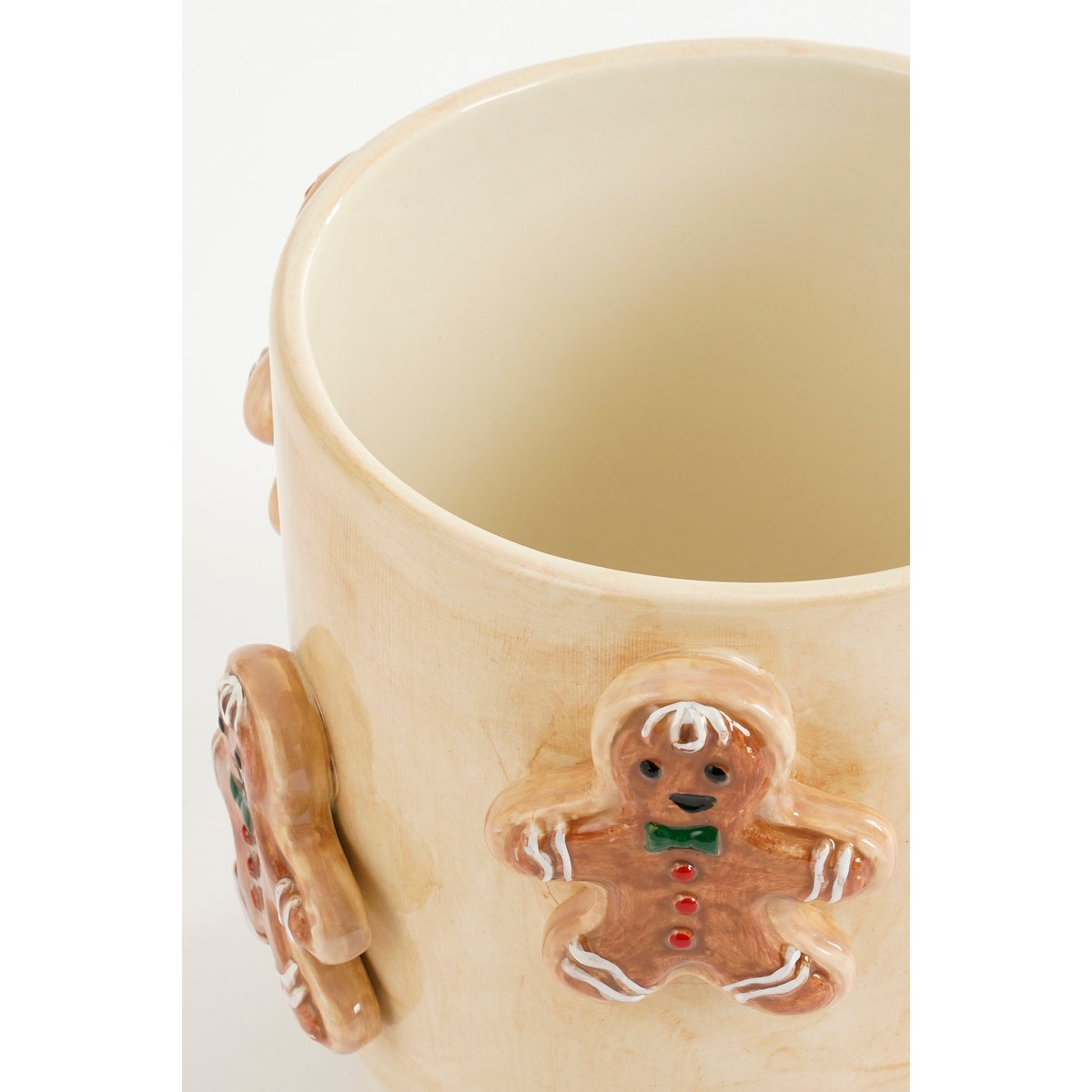 BLOMEPOT Assorti – Dolomit Blumentöpfe Off-White mit Weihnachtsdekor H15 × Ø17 cm