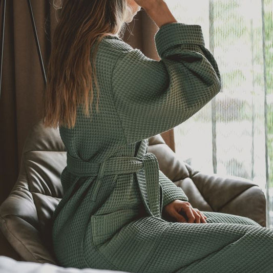 Leichter Bademantel aus Baumwolle und Modal