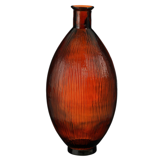 Firenza Flaschenvase – H59 x Ø29 cm – Recyceltes Glas – Dunkelbraun