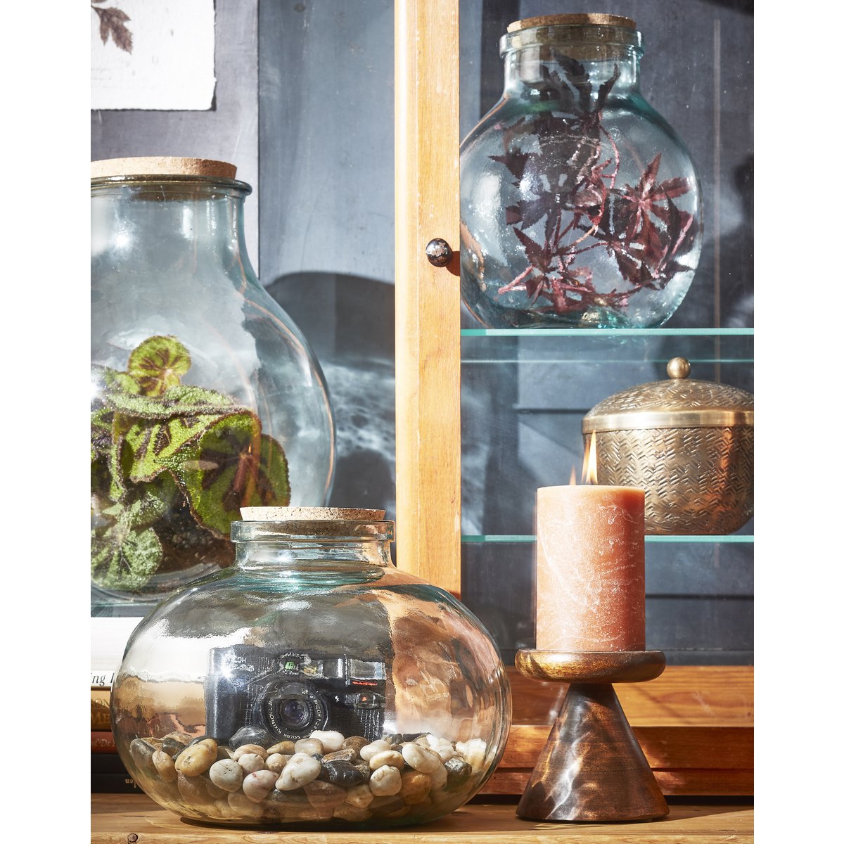 Olly Vase - H23 x Ø29 cm - Recyceltes Glas - Transparent