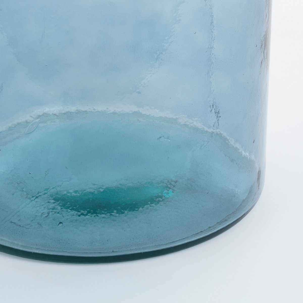 Guan-Flaschenvase – H75 x Ø25 cm – recyceltes Glas – Blau