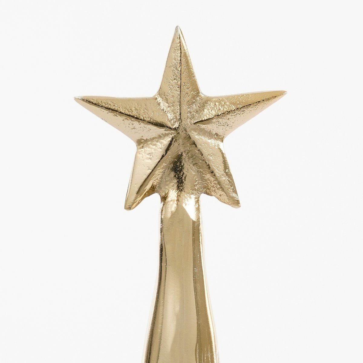 Goldener Weihnachtsbaum aus Aluminium – 36 cm Hoch, Fensterbank & Kamin