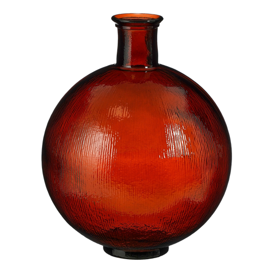 Firenza Flaschenvase – H42 x Ø34 cm – Recyceltes Glas – Dunkelbraun