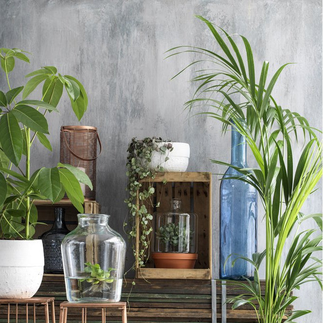 Glasvase aus recyceltem Glas 75 cm – Blau