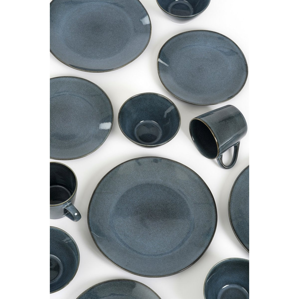 Wacco Service-Set 4 Personen Dunkelgrau | Steingut