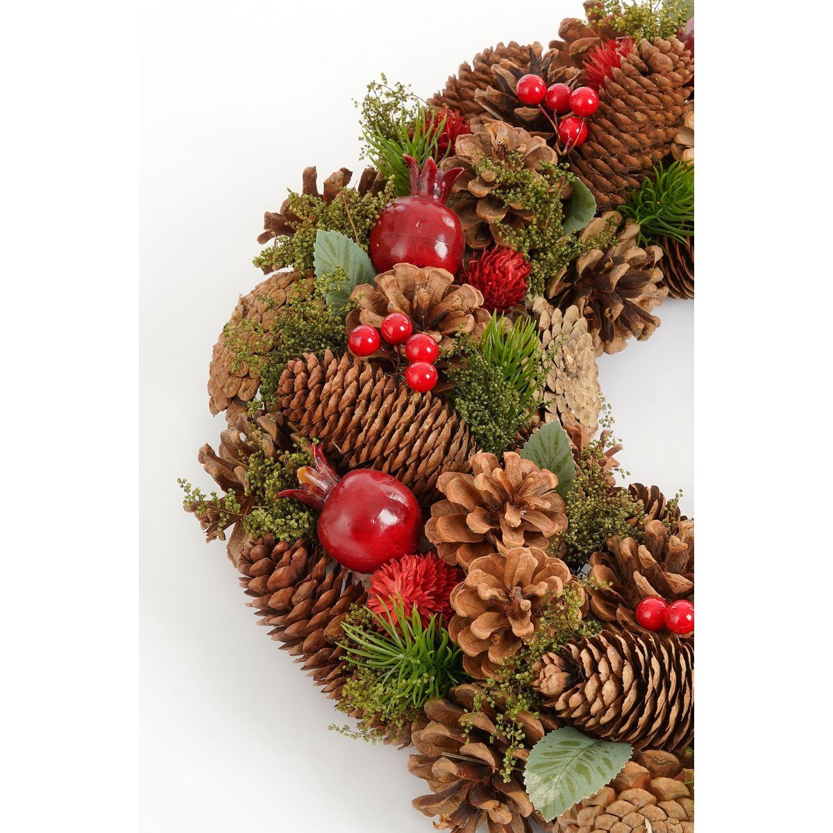 Landon Weihnachtskranz mit Kiefernkegeln – H9 x Ø45 cm – Braun