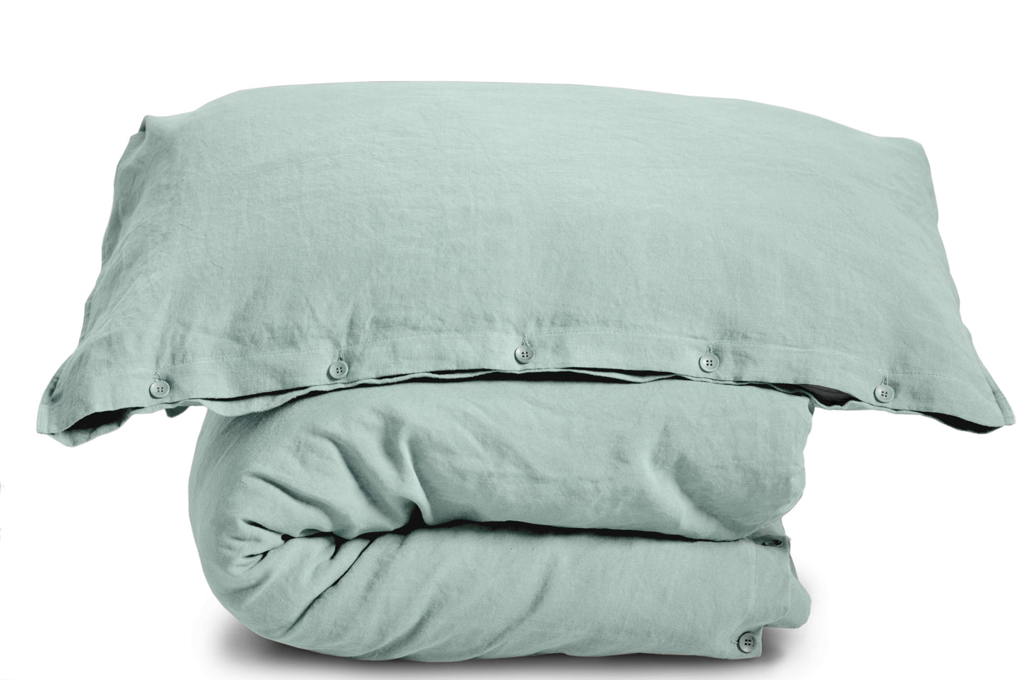 Freigestelltes Bettwäscheset in wild mint
