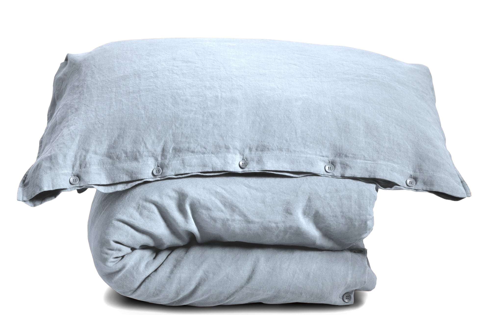 Freigestelltes Bettwäscheset in cool spring