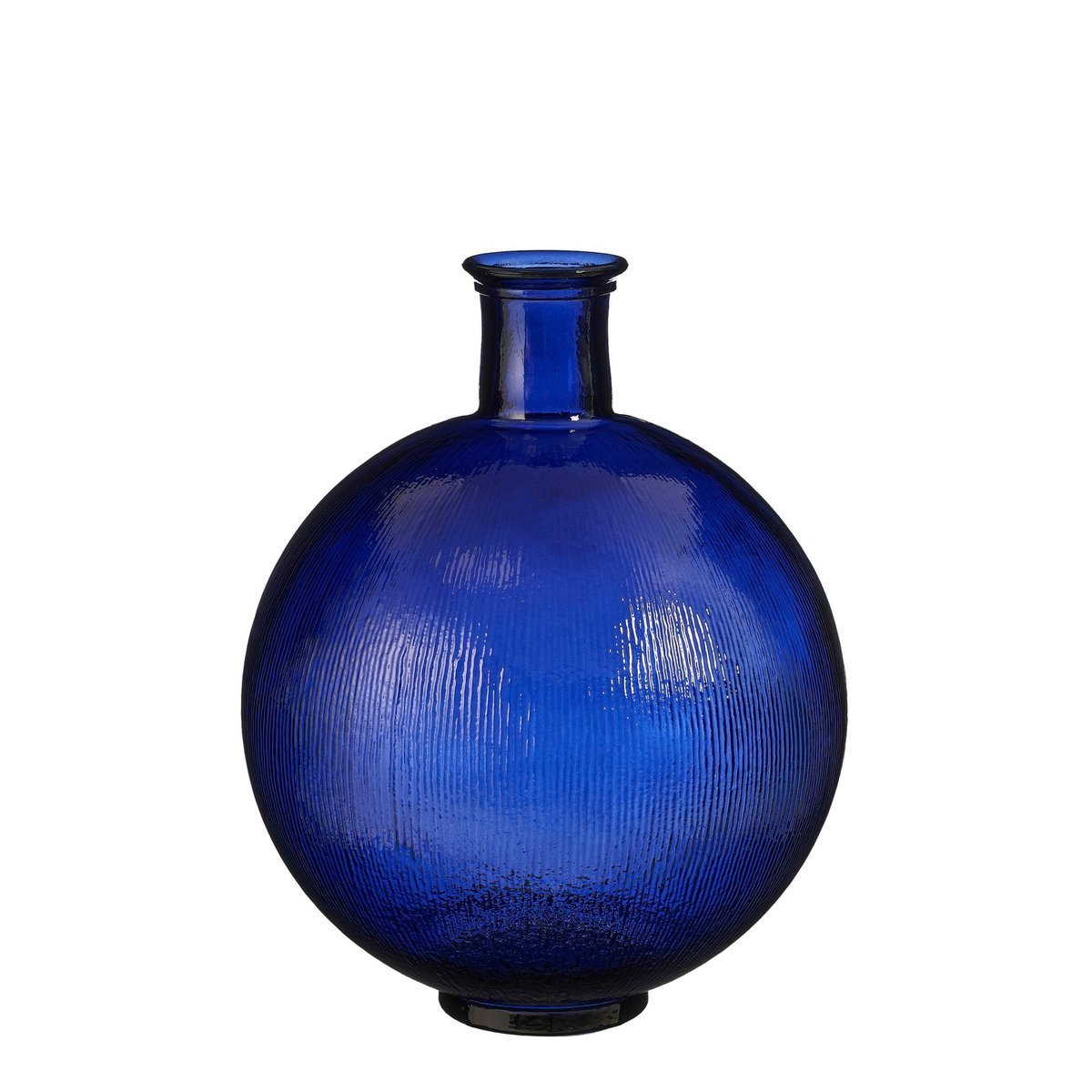 Glasvase Firenza aus recyceltem Glas in Blau