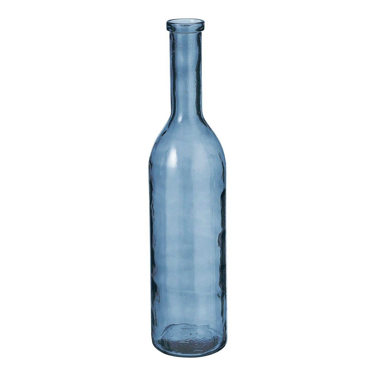 Glasvase 75 cm aus recyceltem Glas – Blau