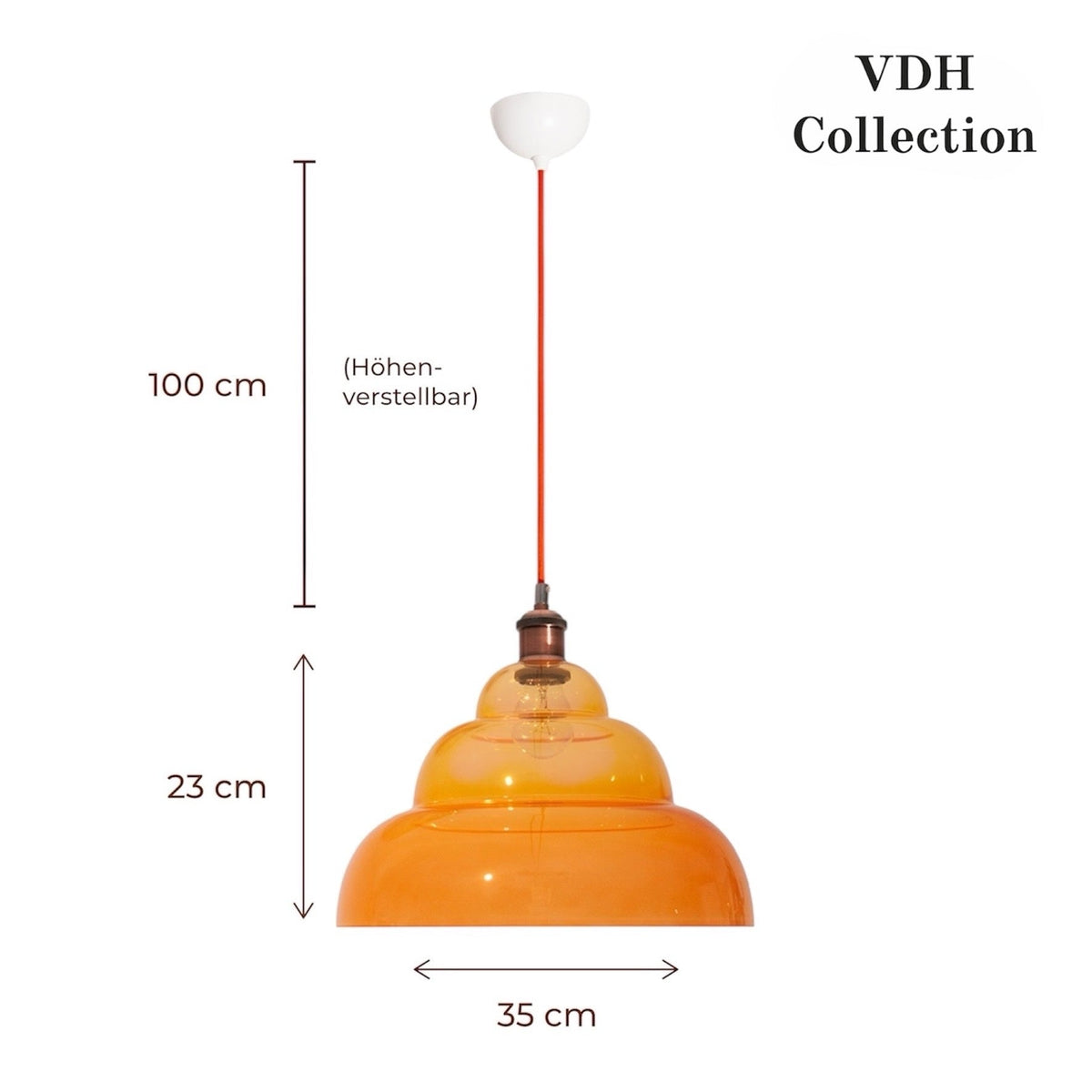 Pendelleuchte aus Glas 35 cm – HALO Honey