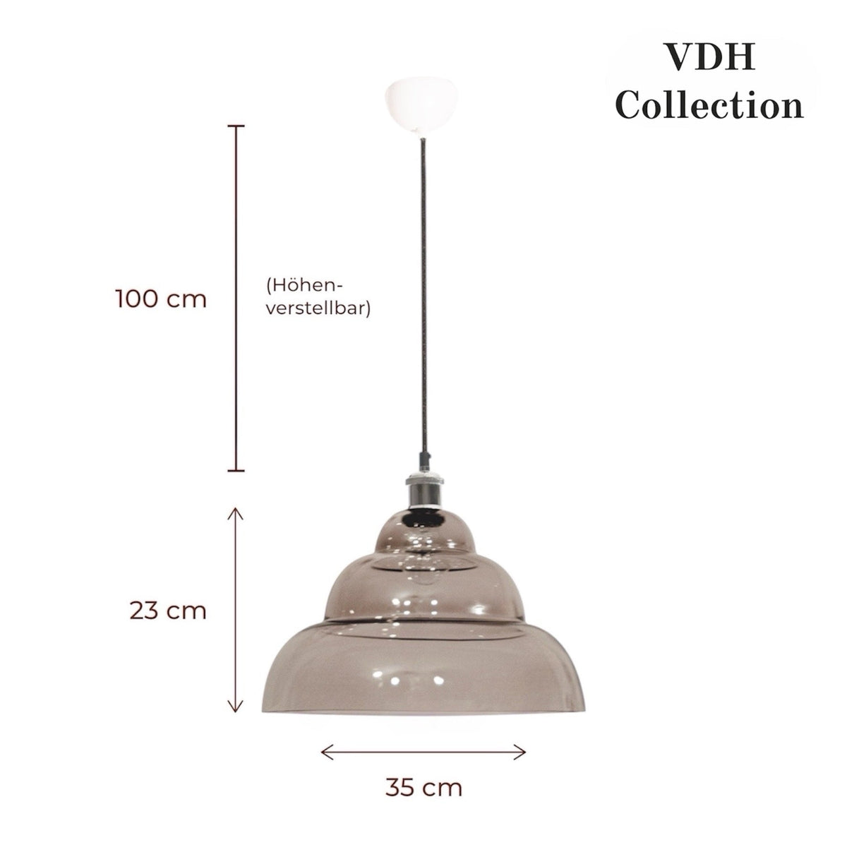 Pendelleuchte aus Glas 35 cm – HALO Mirror
