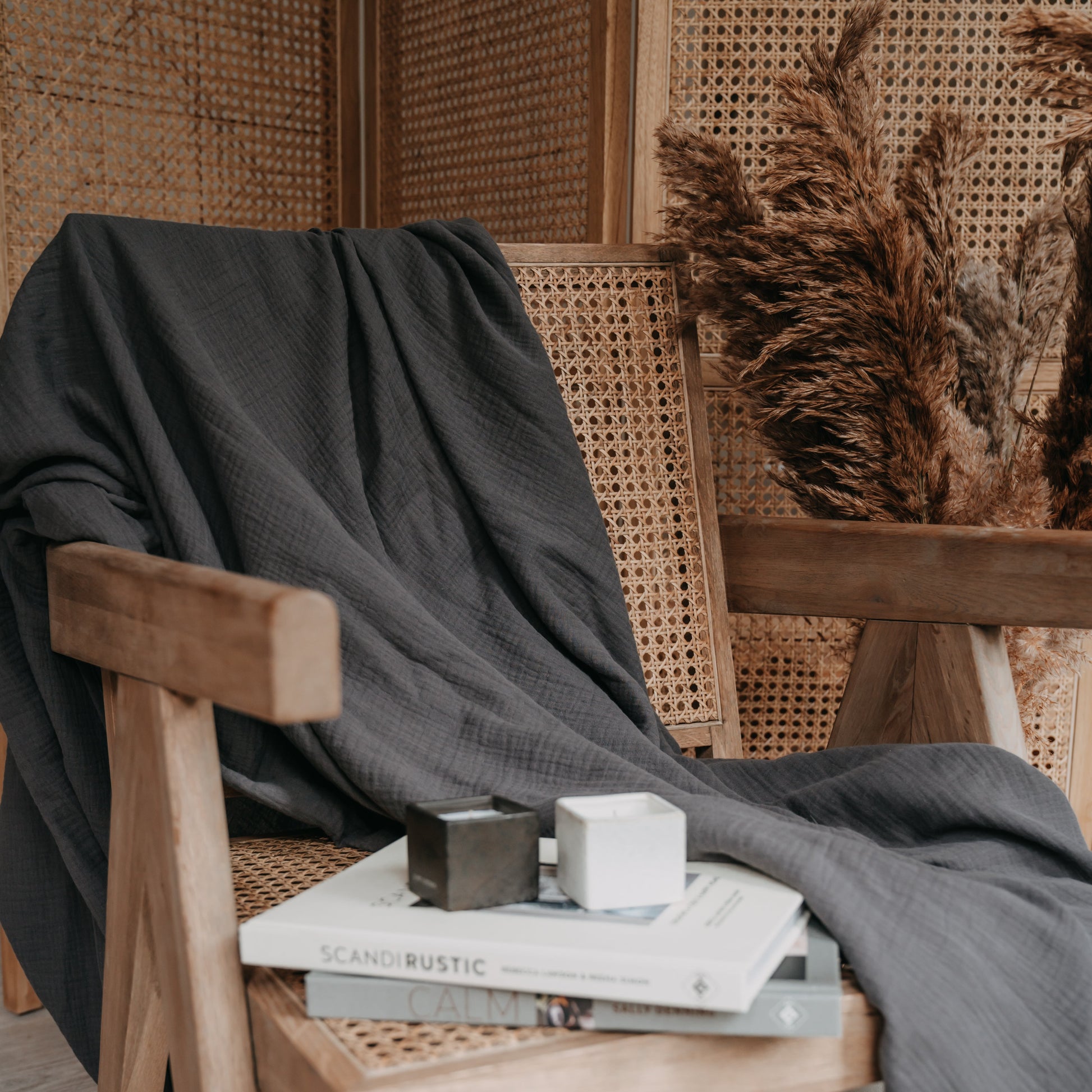 Musselin Sofadecke aus Bio-Baumwolle in 135x200 cm