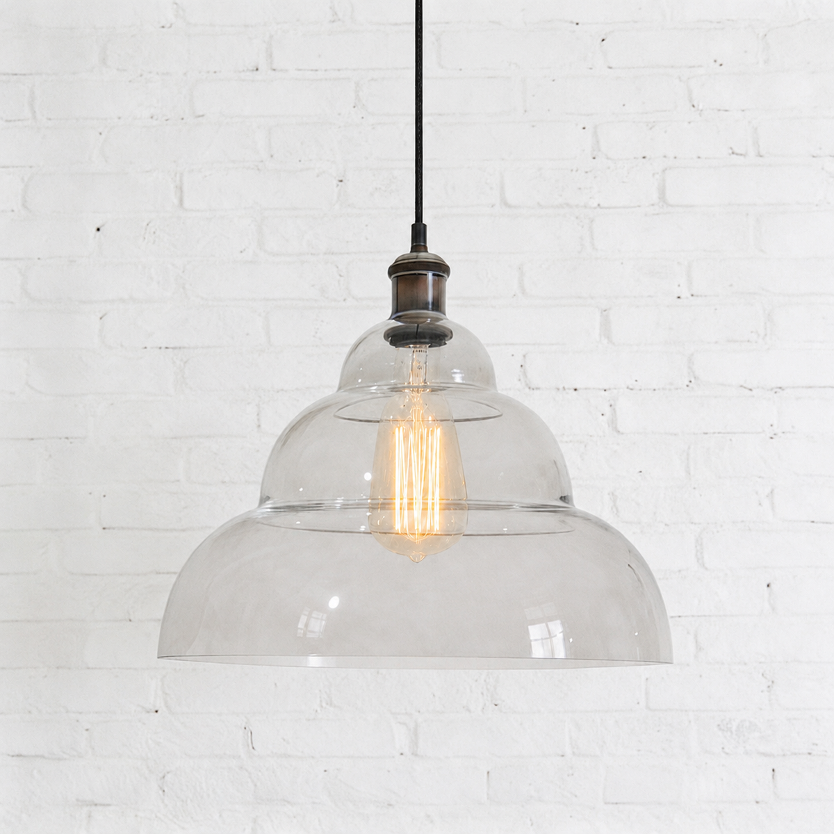 Pendelleuchte mundgeblasenes Glas 35 cm – HALO Clear