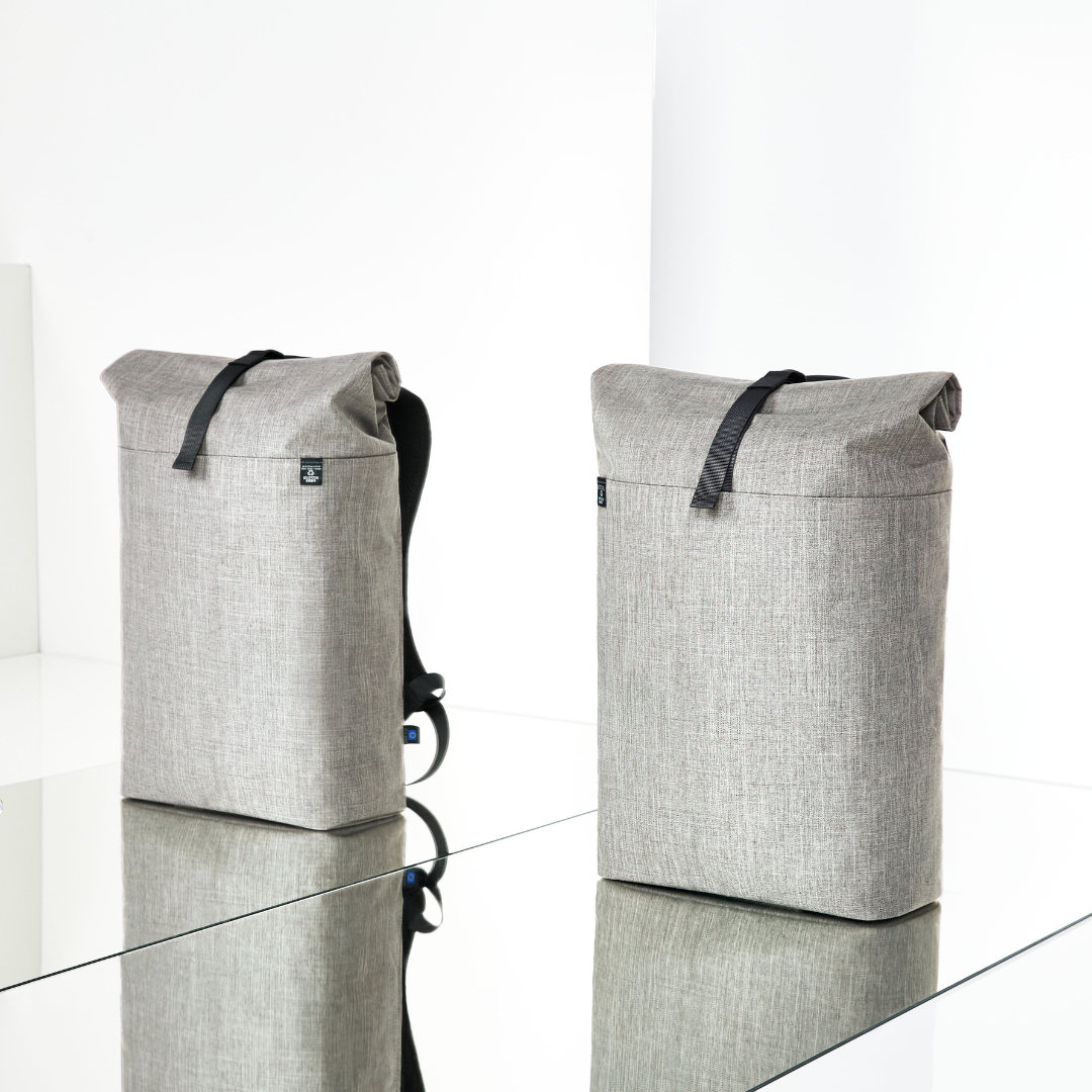 Notebook Roll-Top Rucksack aus recyceltem Polyester, PVC FREI