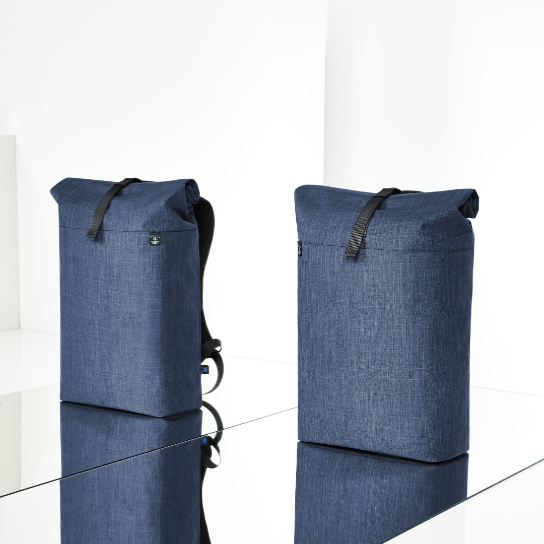 Notebook Roll-Top Rucksack aus recyceltem Polyester, PVC FREI