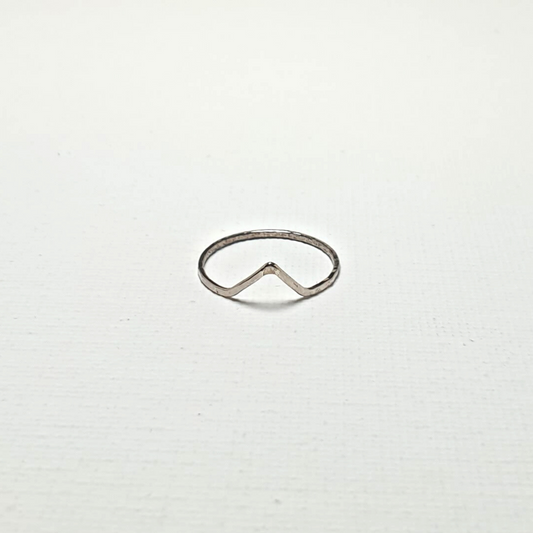 Chevron-Ring aus Sterlingsilber, 1 mm