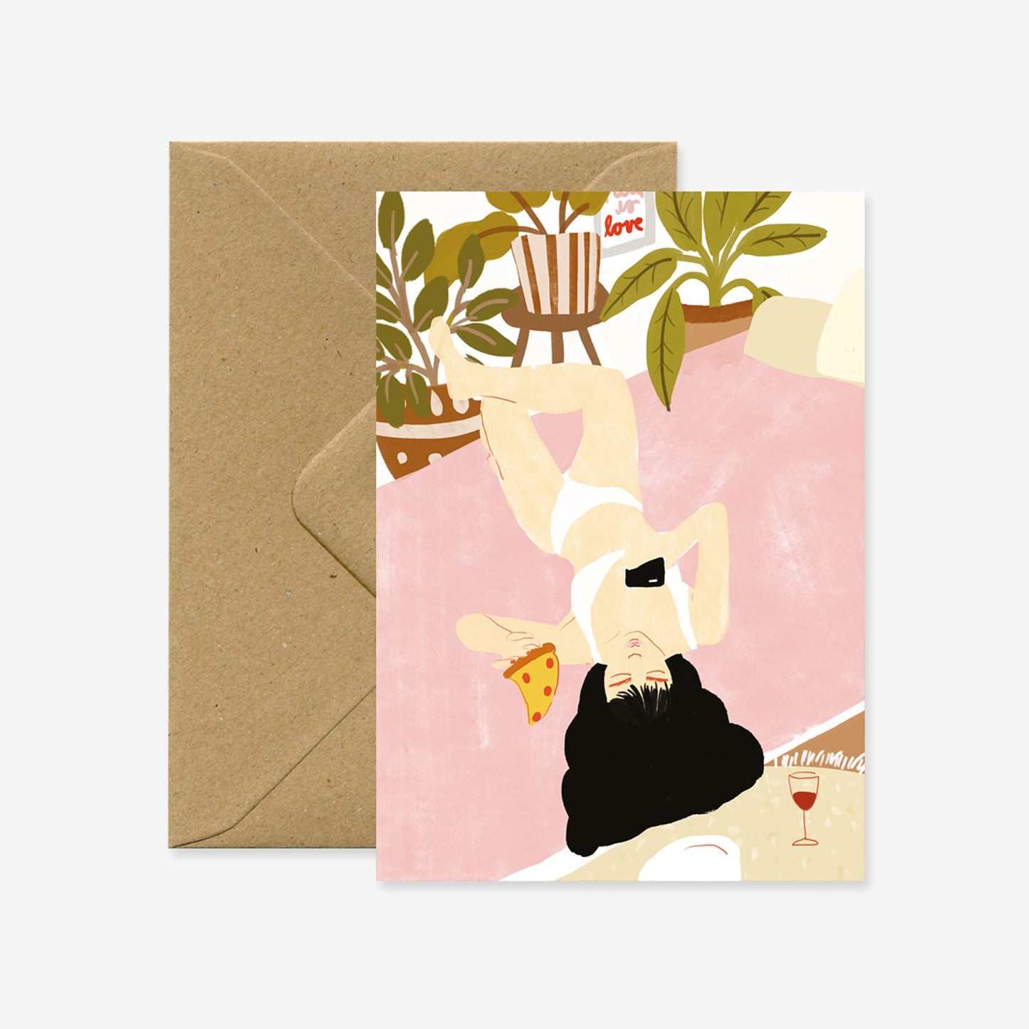 Pizza Lady - Grußkarte
