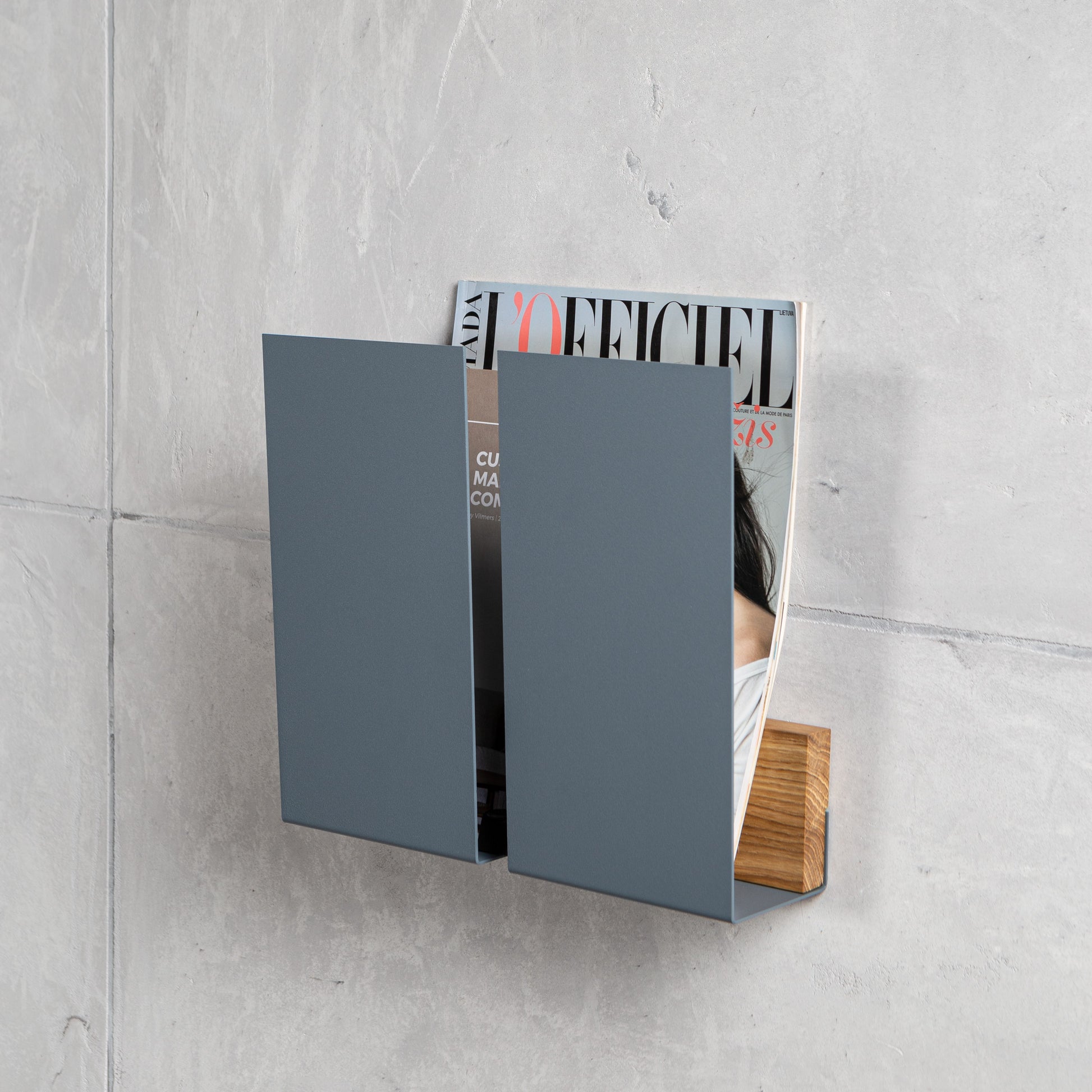 zeitungsständer aufbewahrung Wand-Zeitschriftenhalter WINGS aus Holz und Metall