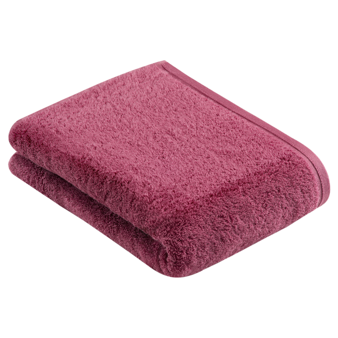 Duschtuch „Vegan Life“ 67x140 cm in der Farbe blackerry