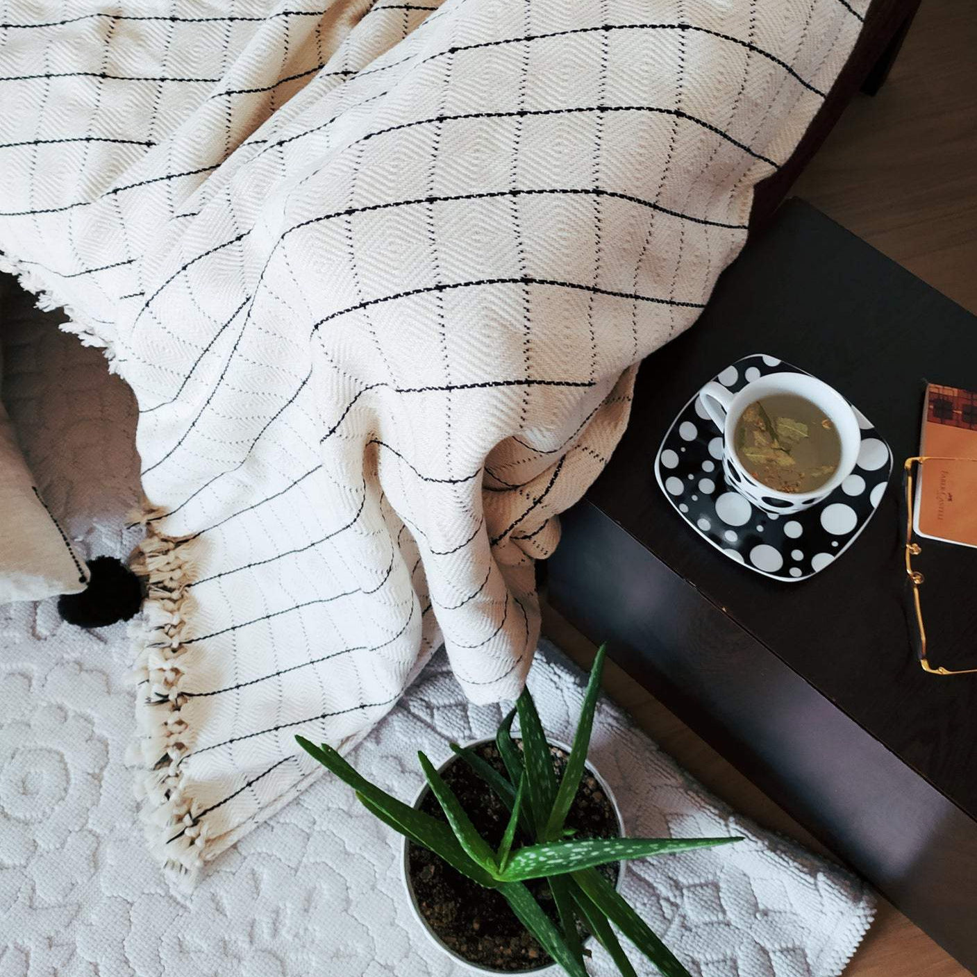 Handgewebte Decke Göreme aus Bio-Baumwolle in 240x200 cm