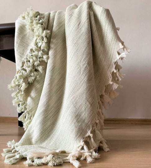 Handgewebte Decke Şirince aus Bio-Baumwolle in 240x200 cm