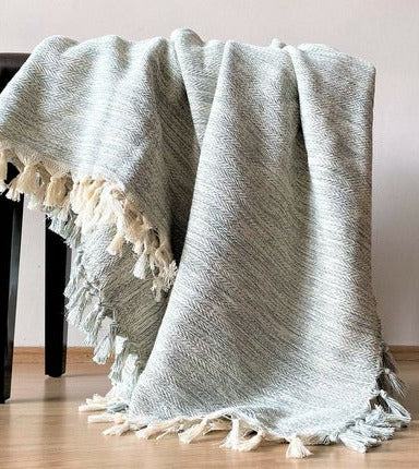 Handgewebter Überwurf Adana aus Bio-Baumwolle in 210x160 cm