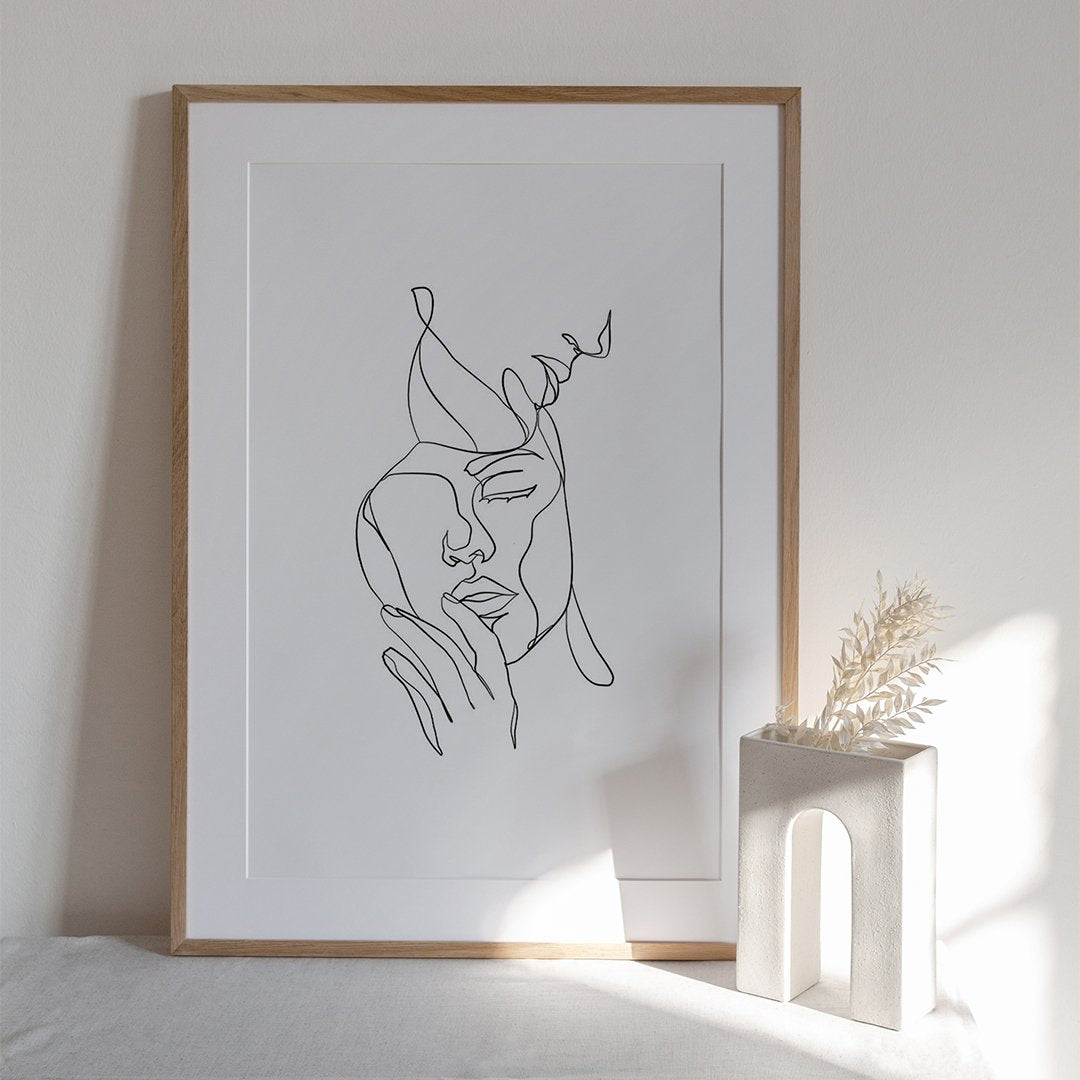 Lineart Kunstdruck Lineart Romance im Format 40x50 cm