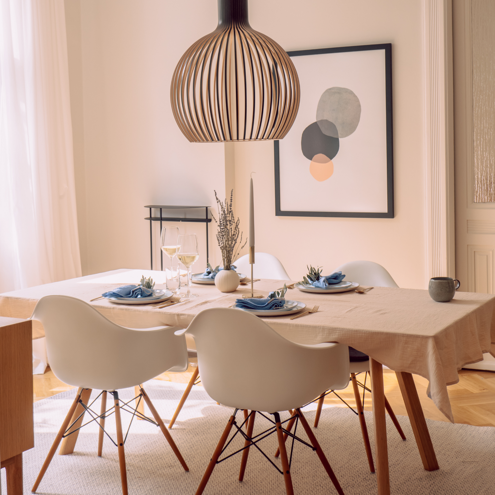 Musselin-Tischdecke aus Bio-Baumwolle in 135x200 cm